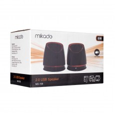 Mikado MD-158 2.0 Siyah/Kırmızı USB Speaker