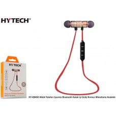 Hytech HY-XBK60 Mobil Telefon Uyumlu Bluetooth Kulak içi Gold/Kırmızı Mikrofonlu Kulaklık